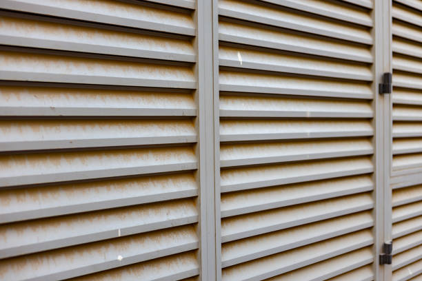 solid wood shutters - architectural louver stripes